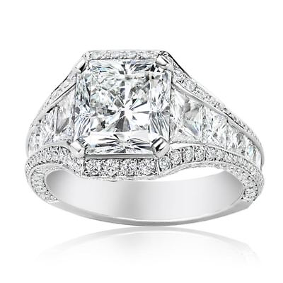 #ad GIA Certified 5.00 Carat Radiant amp; Princess Cut Diamond 18k Engagement Ring $33000.00