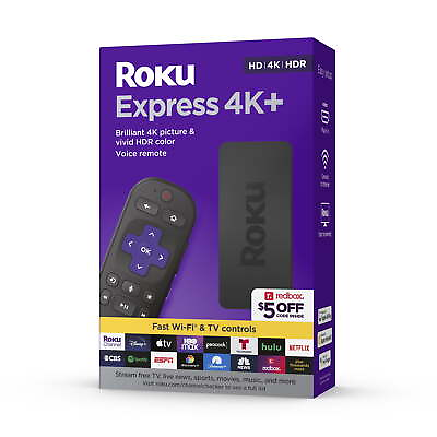 #ad Roku Express 4K Streaming Player HD 4K HDR with Roku Voice Remote with TV $39.00