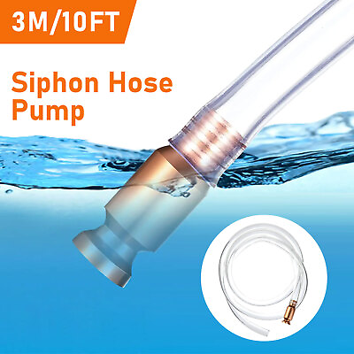 #ad 10FT Siphon Hose Pump Self Priming Jiggler Shaker Transfer Fuel Water Oil Gas US $14.48