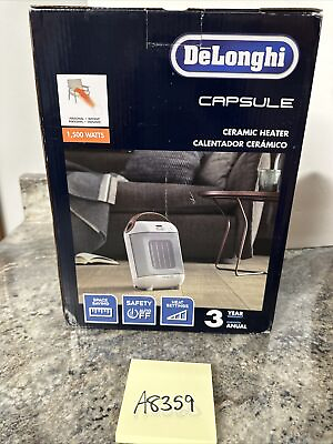 #ad DeLonghi Portable Capsule Ceramic Mini Heater 1500W 3 Heat Setting White New $42.46