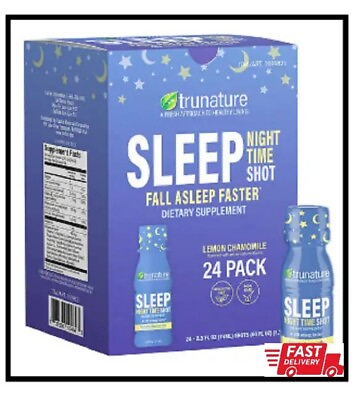 #ad Trunature Sleep Night Time Shot Lemon Chamomile Flavor 24 Bottles 2.5 Ounces $20.79