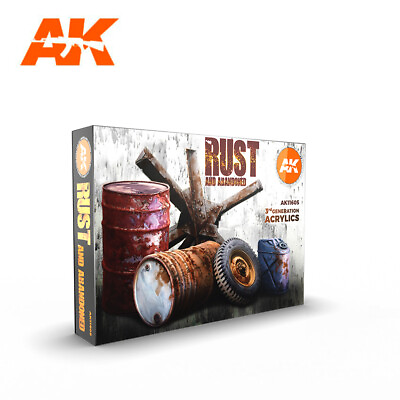 #ad AK Interactive Rust Set NEW Acrylic Paint Set AK 11605 C $29.99