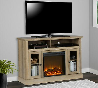 #ad Electric Fireplace TV Console Media Entertainment Center Stand 50quot; Weathered Oak $389.80