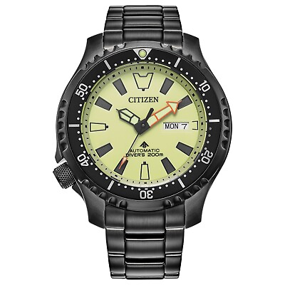 Citizen Promaster Dive Automatic Men#x27;s Calendar Black Watch 44MM NY0155 58X $252.99