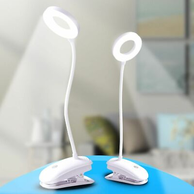 #ad Dimmable Clip On LED Desk Lamp Flexible Bedside Reading Light Touch Control Lamp $12.87