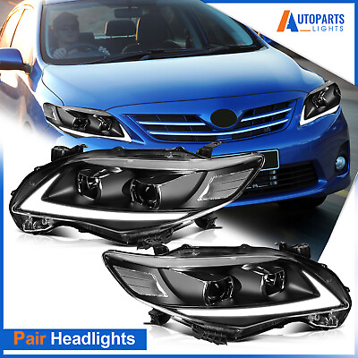 #ad For 2011 2013 Toyota Corolla LED DRL Sequential Projector Headlights Assembly $187.99