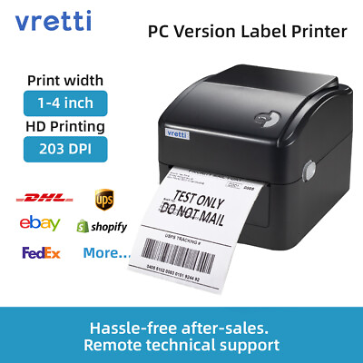 #ad VRETTI Direct Thermal Shipping Label Printer 4x6 USB For UPSUSPSEtsyeBay $59.99