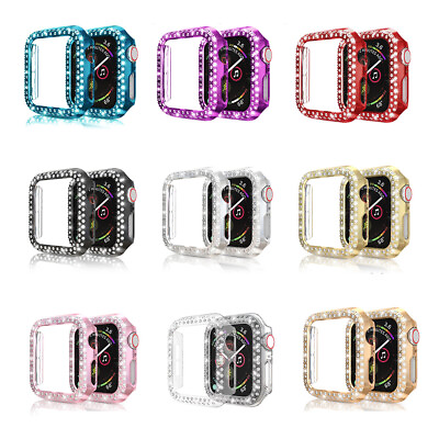 Bling Rhinestone Protector Bumper case for Apple Watch Series 6 5 4 3 2 1 Women $6.49