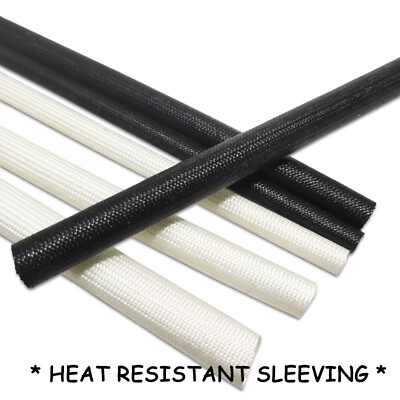 #ad White Black Heat Resistant Sleeving Cable Wire High Temperature 1mm 25mm $1.69