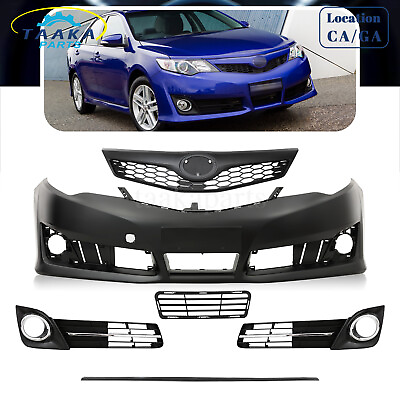 #ad Front Bumper Cover amp;Front Grille For 2012 2013 2014 Toyota Camry SE SE Sport $222.99