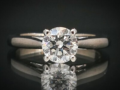 #ad Estate 14k White Gold Round GIA Natural .70ct Diamond Solitaire Ring 2.9g i10619 $2099.30