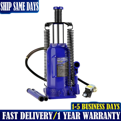 #ad Pneumatic Air Hydraulic Bottle Jack 20 Ton Manual Hand Pump Heavy Duty Auto $116.26