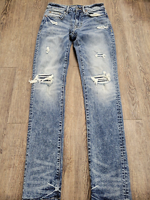 #ad American Eagle Mens Jeans 28x33 Tall Grunge BlueFlex Slim Light Wash $6.99