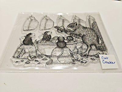 #ad Nutcracker House Mouse Style Clear Stamp New Squirrel Mice Teacups Nuts $9.99