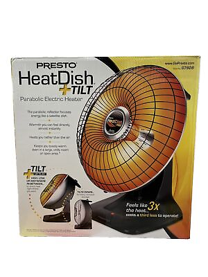 #ad Presto Heatdish plus Tilt Parabolic Radiant Heater Reflective Electric NEW $129.99