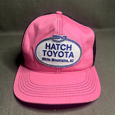 #ad Hatch Toyota White Mountains AZ Pink amp; Black Snapback Hat Unisex One Size $26.88