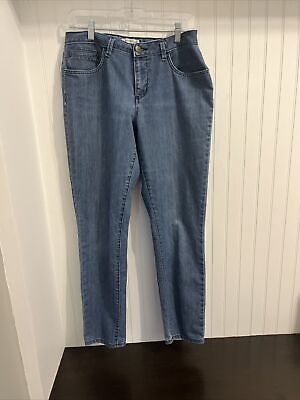 #ad Cold water Creek Pants Women 10 Blue straight Jeans Light Wash Darts In Back See $18.88