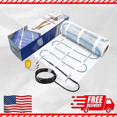 #ad Floor Heat Mat Kit Electric 120V Underfloor Radiant Heating System 50 sq. ft. $132.25