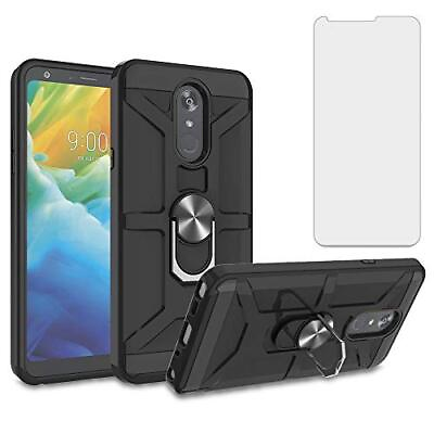 #ad Phone Case for LG Stylo 4 with Tempered Glass Screen Protector Cover and Magn... $23.73