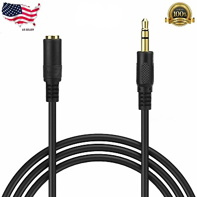 #ad #ad 10FT 3M 3.5mm Audio Stereo Cable M F Extension 1 8quot; Cord Mini Jack Headphone $3.14