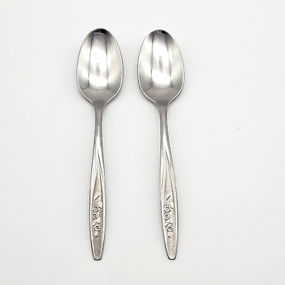 #ad Superior Stainless USA 6quot; Teaspoon Flatware Silverware RADIANT ROSE Pattern 2ea $6.47