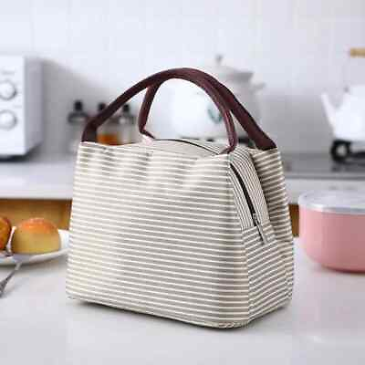 #ad Lunch Bag With Insulation Striped Pattern Lunch Bag #BXK244 $4.99