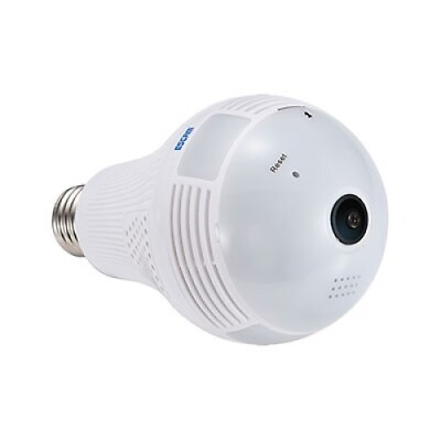 Lightbulb Covert Panoramic Camera: Wifi IP HD Simply Secure $24.95
