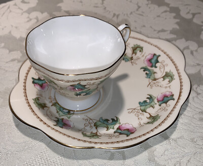 #ad Vintage Fine China Floral Tea Cup amp; Toast Plate by E. Brain amp; Co. Foley England $14.50