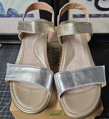 #ad NAOT Womens Extant Soft Silver Radiant Gold sandals 39 US 8 $119.99
