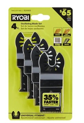 #ad RYOBI 4 Piece Wood Oscillating Multi Tool Blade Set $25.00
