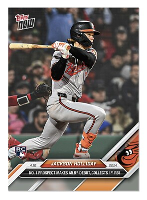 #ad 2024 TOPPS NOW Card #61⚾️Jackson Holiday RC SP🔥MLB Debut Orioles🔥PRESALE $7.88