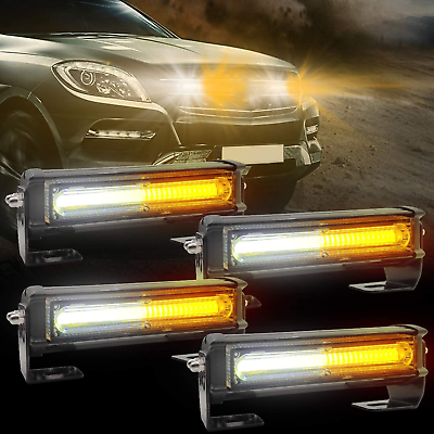 #ad LED Emergency Strobe Lights for Vehicle Trucks 4 in 1 LED 32W 12 24V Warning Ha $49.99