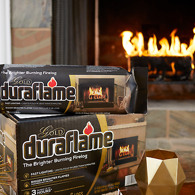 #ad Duraflame Gold Ultra Premium 4.5Lb Firelogs 6 Pack Case 3 Hour Burn $21.63