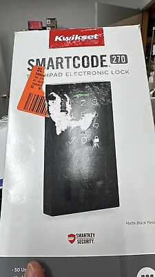 #ad Kwikset SmartCode 270 Contemporary Matte Black Touchpad 1Cylinder Deadbolt $69.00