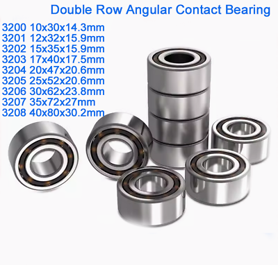 #ad Double Row Angular Contact Bearing 3200 1 2 3 4 5 6 7 8 Sealed Bearing 5200 5208 $5.38