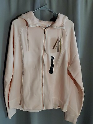 #ad Womens All in Motion Pink Fleece Zip Up Hoodie XL 🔥 Target Brand 🔥 $3.99