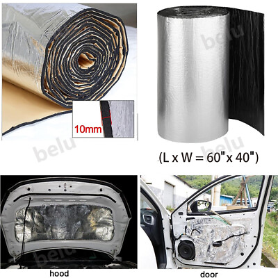 #ad 60quot;x40quot; Sound Deadener Heat Shield For Car Firewall Hood Floor Insulation Mat $19.99