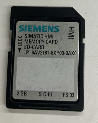 #ad Siemens 6AV2181 8XP00 0AX0 2GB HMI Memory Card BL304 $39.99