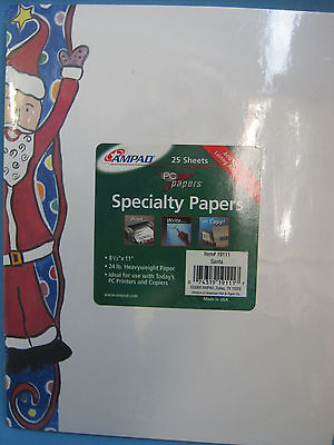 #ad Christmas Holiday Santa Print Paper PC Specialty Heavyweight Acid Free $14.99