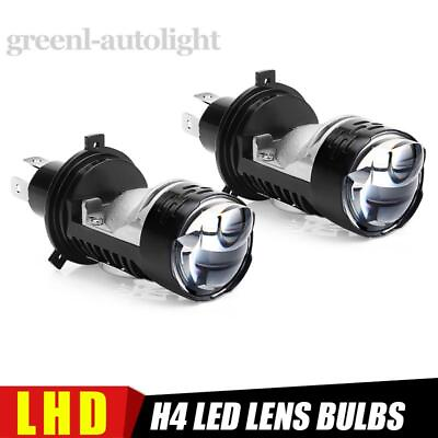 #ad 2PC H4 Mini Bi LED Projector Lens LHD Headlight Kit Bulbs Hi Lo 12000LM Retrofit $32.98