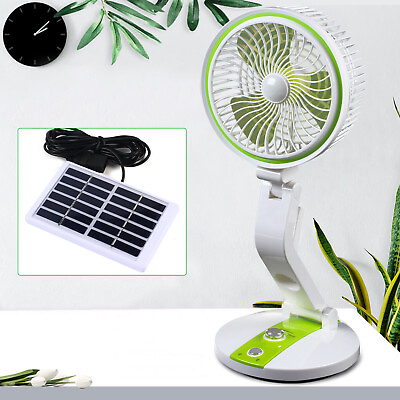#ad 180° Solar Powered Fan for Office Portable USB Desk Cooling Fan Cell Cooler $23.00
