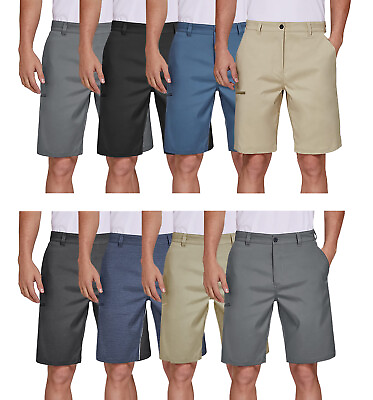 #ad #ad Men#x27;s Golf Shorts Stretch Chino Lightweight Quick Dry Flat Front Work Half Pants $20.99