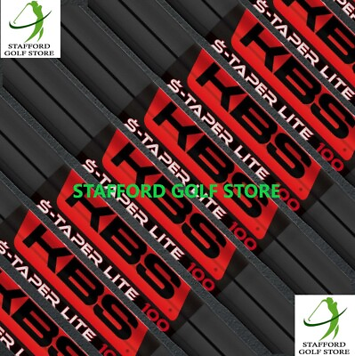 #ad KBS $ Taper Lite Black PVD .355quot; Iron Golf Shafts Set REGULAR STIFF X STIFF Flex $378.00