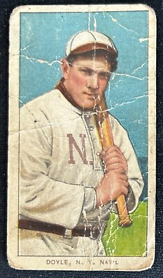 #ad 1909 T206 Larry Doyle Batting 350 Piedmont 25 Back. Poor MK Baseball Card $57.01