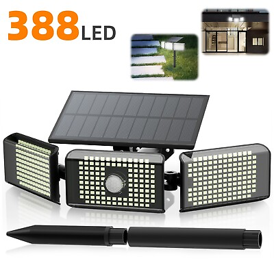 #ad 5000LM 388LED Solar Flood Light Outdoor Garden Wall Security Motion Sensor Lamp $17.98