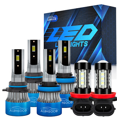 #ad 6x LED Headlight High Low Beam amp; Fog Light Bulbs Fits For Toyota Prius 2010 2015 $62.99