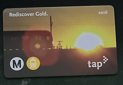 #ad Metro TAP card Rediscover Gold Line VERY RARE $100.00