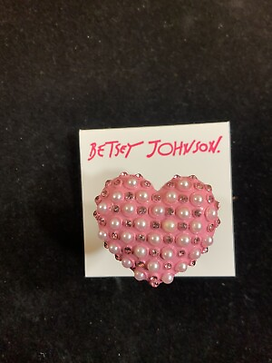 #ad Betsey Johnson Pink XOXO Ring Sz 7 Extremely Rare R2 $125.00
