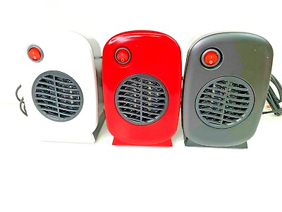 #ad Soleil Personal Electric Ceramic Heater 250W 120V Black White Red $16.99