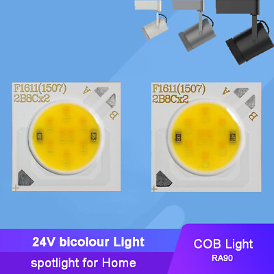 #ad 24V 8W 12W HIGH CRI COB Bicolour LED Chip lamp Light for Spotlight Floodlight $2.99